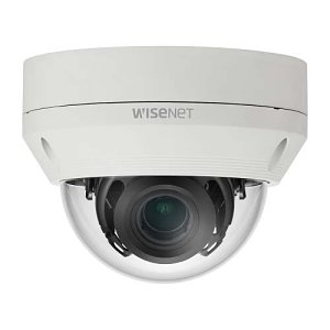 Hanwha HCV-6080 Wisenet HD Plus Series, WDR 2MP 3.2-10mm Motorized Varifocal Lens, HDoC Dome Camera, White